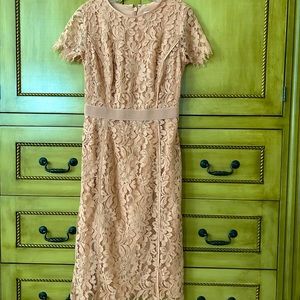Lace peach color dress